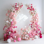 Aliflowers Pink Phalaenopsis Orchid Wedding Horn Arch Background artificial flower ALFAC019 - Ali Flowers