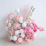 Aliflowers Pink Phalaenopsis Orchid Wedding Horn Arch Background artificial flower ALFAC019 - Ali Flowers