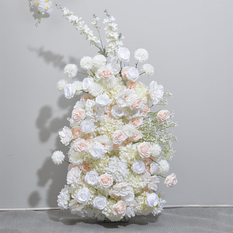 Aliflerows Pink Rose Baby's Breath KT Board Decoration Event Props ALFKT011