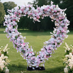 Pink Rose Flower Set Proposal Party Decoration Background Heart-Shaped Arch