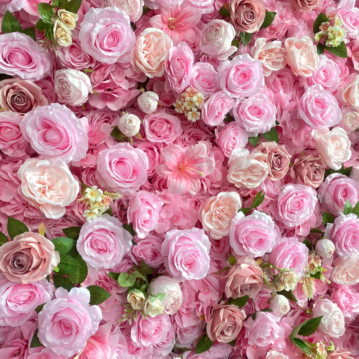 Aliflowers 5D Pink Rose Flower Wall Wedding Party Flower Decoration Background