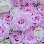 Aliflowers Pink White Colour mixture Rose Wall of flowers ALFWL058 - Ali Flowers