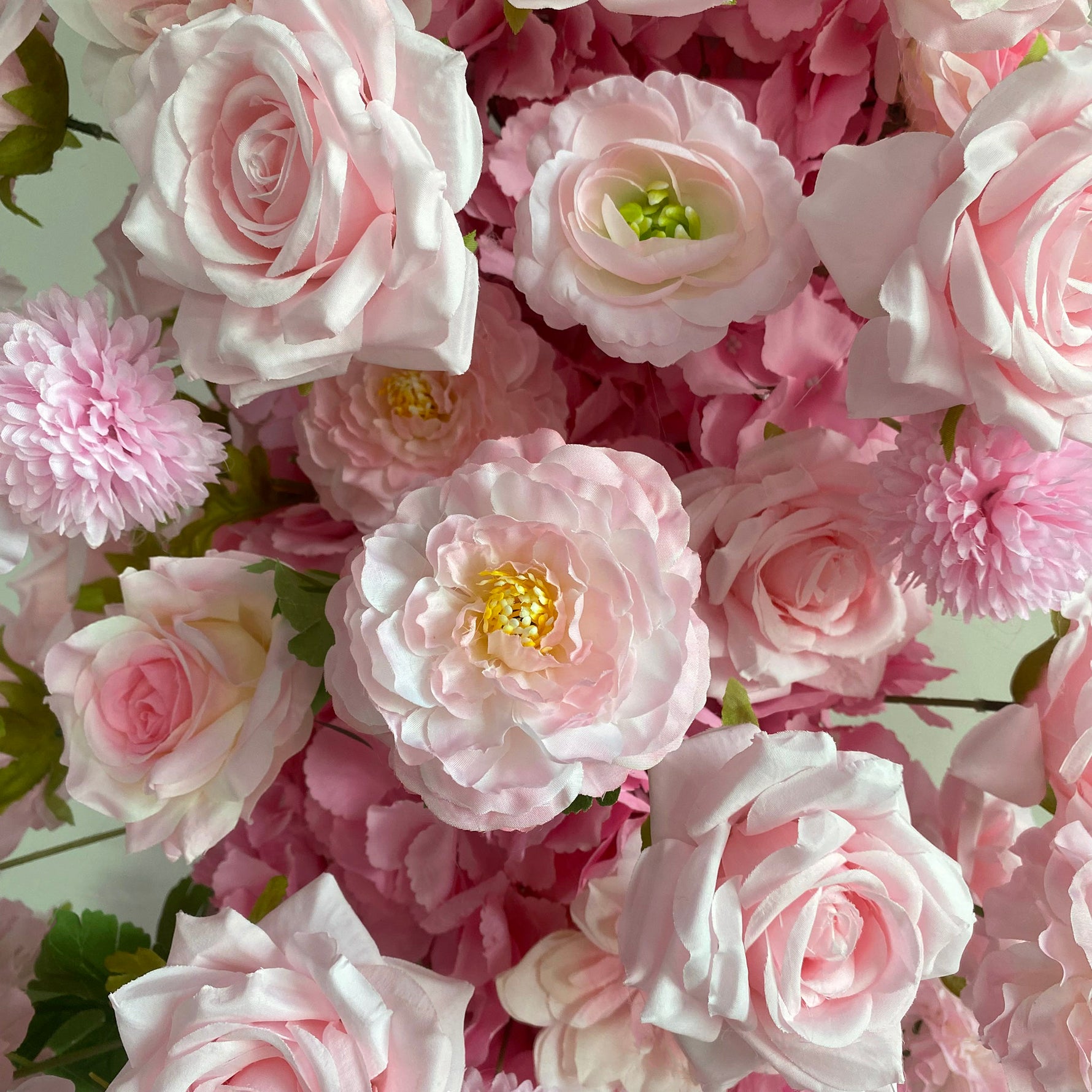 Aliflowers 3D Pink Rose Horns Arch – Wedding Ceremony Floral Backdrop for Indoor & Outdoor Events