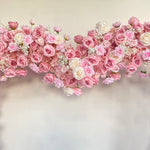 Aliflowers Blush Series Pink Rose With Baby's breath Wedding Decorations Heart Arch ALFAH002 - Ali Flowers