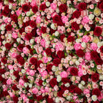 Aliflowers 3D Pink Rose Roller Curtain Decoration Wedding Flower Background Wall