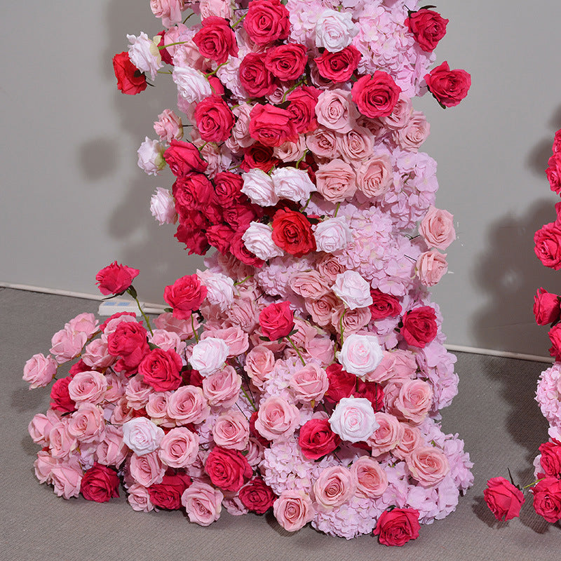  Aliflowers Pink Rose 5D Wedding Background Floor Flower Arrangement ALFKT016