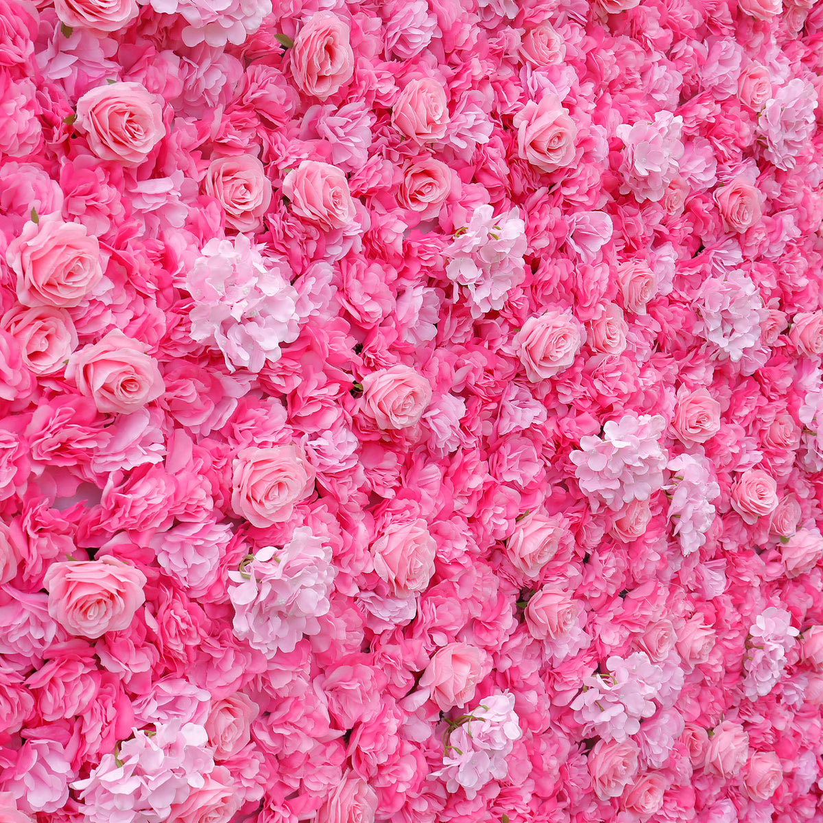 Aliflowers 2D Hot Pink Rose with Hydrangea Flower Wall Wedding Decorative ALFWL050 - Ali Flowers