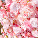 Aliflowers Pink Roses Flower Arch Fabric Backdrop Flower Wall Proposal Wedding Party Decor GM006