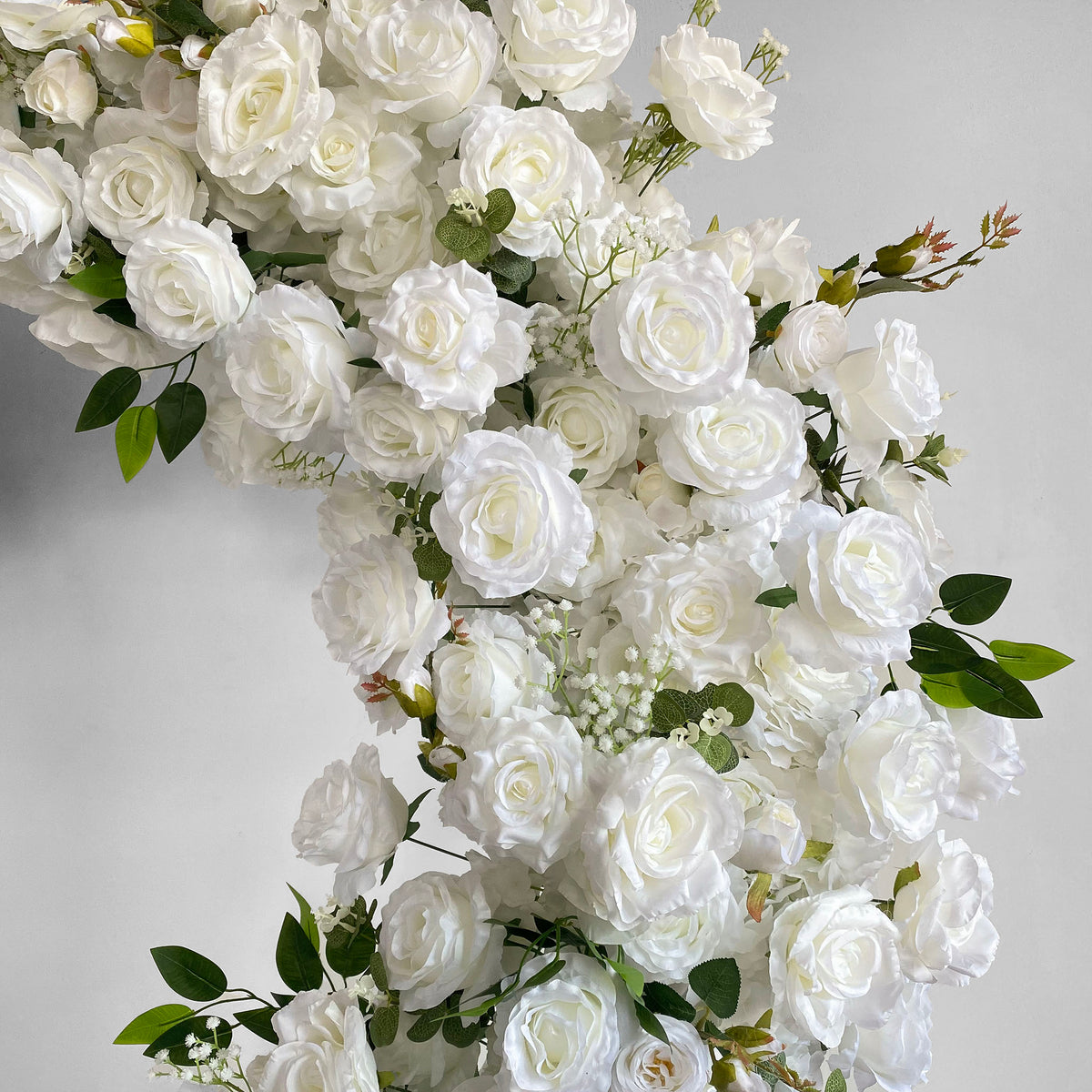 Aliflowers 5D Premium White Heart Flower Arch for Romantic Wedding Decoration