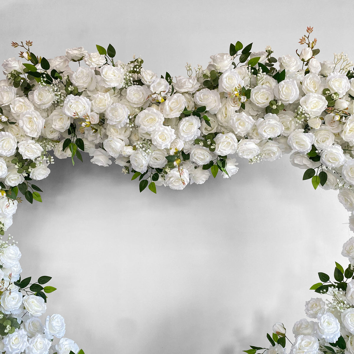 Premium White Heart Flower Arch for Romantic Wedding Decoration
