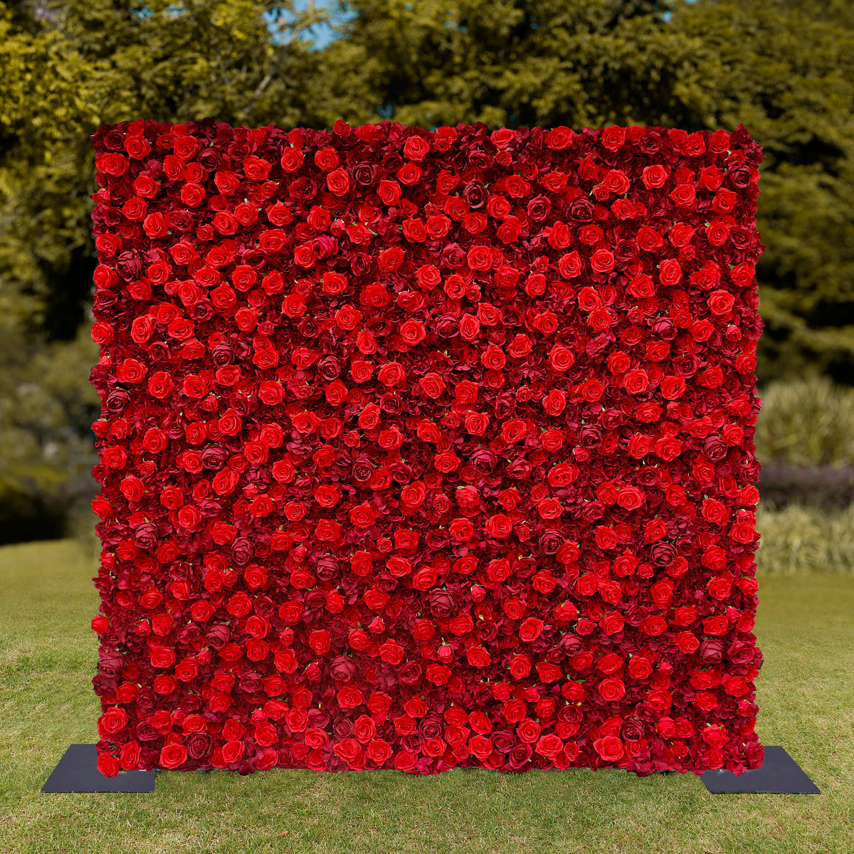 Aliflowers Pure Carmine Red Rose Wall Backdrop Decor Layout Photo Props ALFWL068 - Ali Flowers