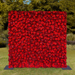 Aliflowers Pure Carmine Red Rose Wall Backdrop Decor Layout Photo Props ALFWL068 - Ali Flowers