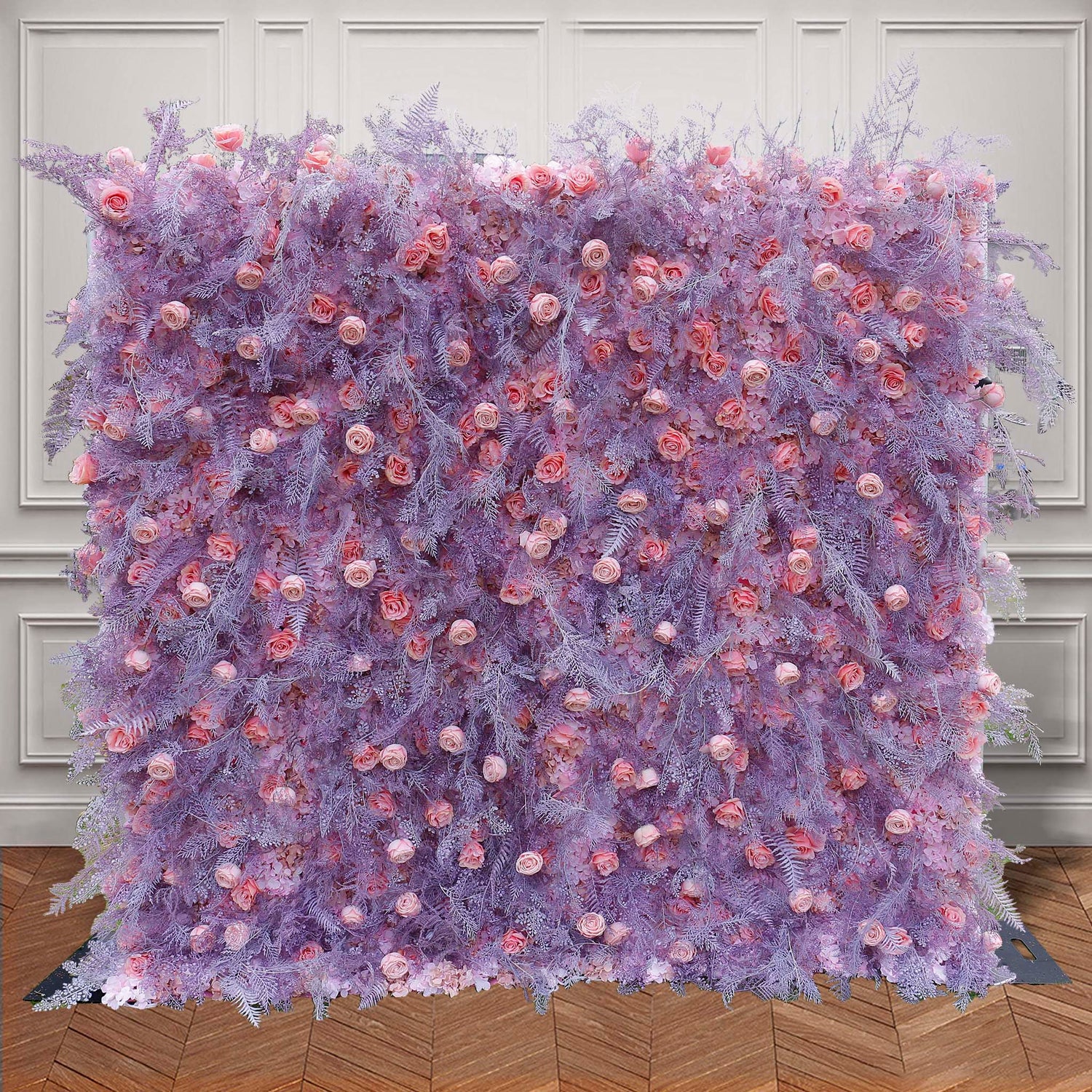 Aliflowers Pink Rose with Purple Blush Flower Wall Background ALFWL108 - Ali Flowers