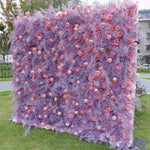 Aliflowers Pink Rose with Purple Blush Flower Wall Background ALFWL108 - Ali Flowers