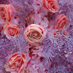 Aliflowers Pink Rose with Purple Blush Flower Wall Background ALFWL108 - Ali Flowers
