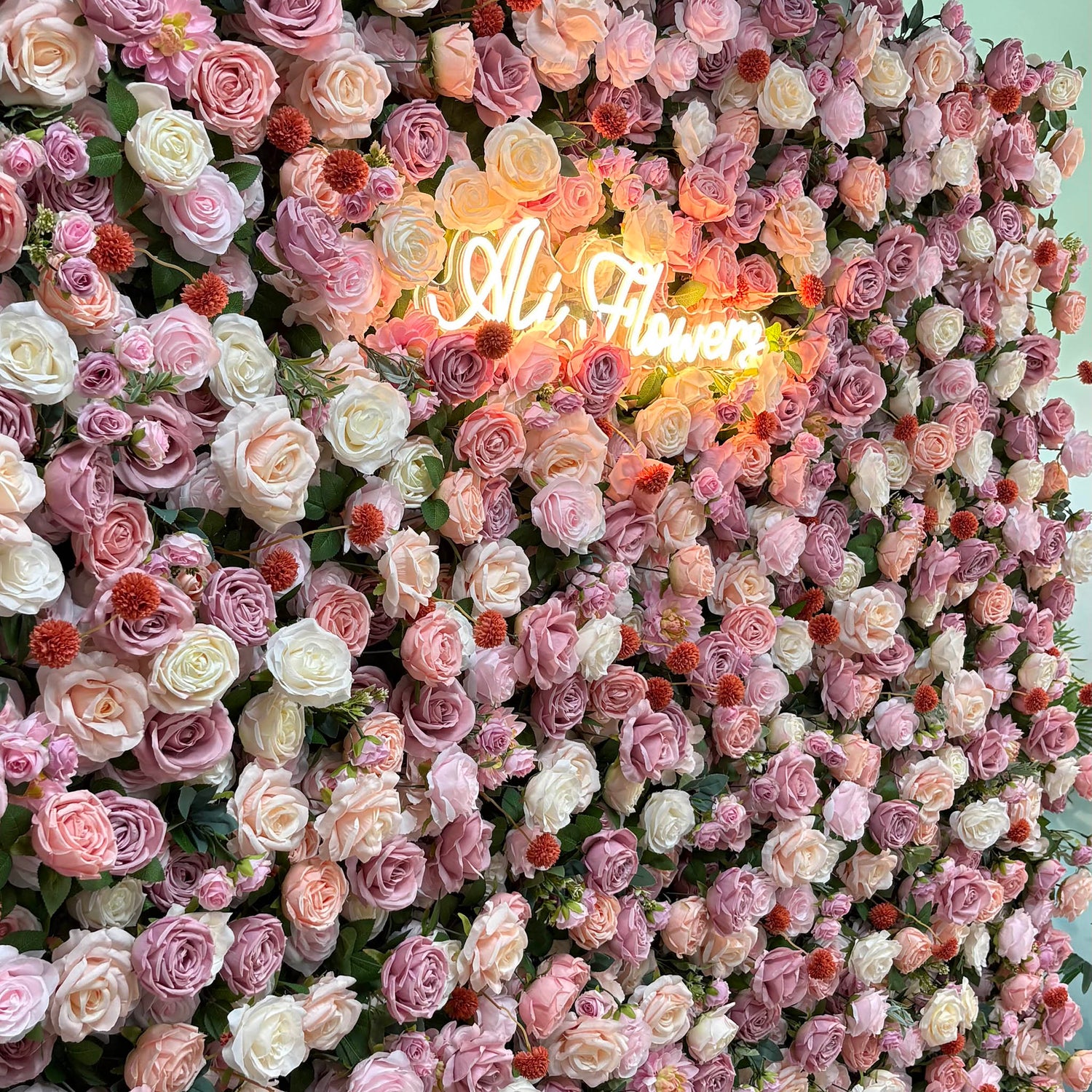 Ali Flowers 5D Silk Rose Flower Panel Backdrop Wedding Stage Decorative Curtain Artificial Flower Wall ALFWL009 - Ali Flowers