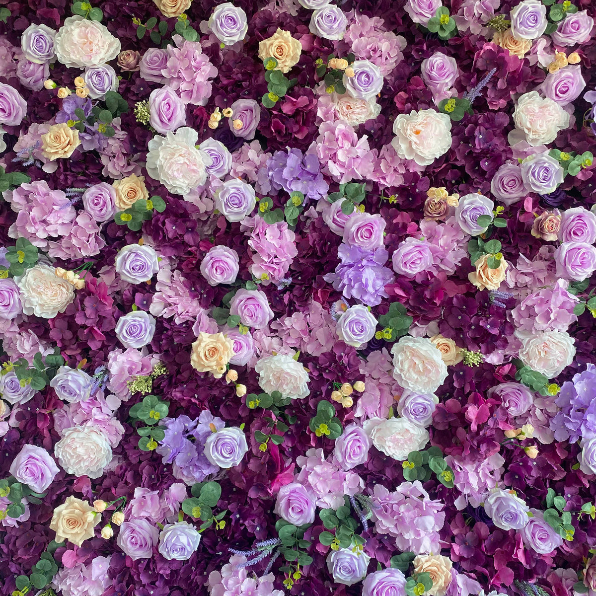 Purple Rose Hydrangea 5D Roller Curtain Flower Wall Event Party Background