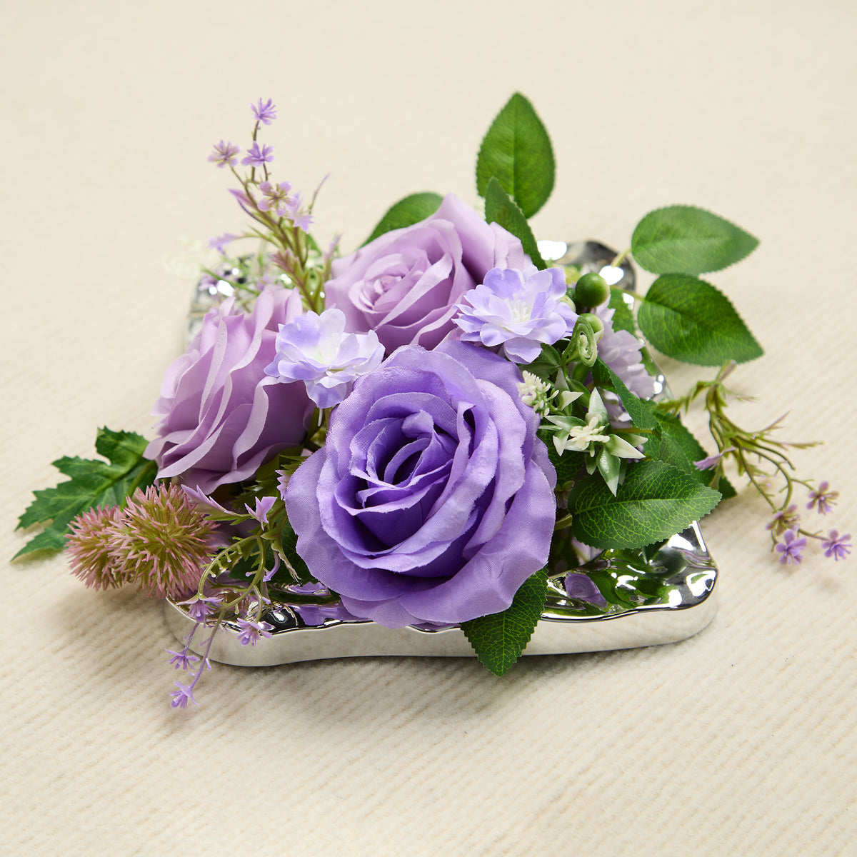 Purple rose wedding accessories flower box