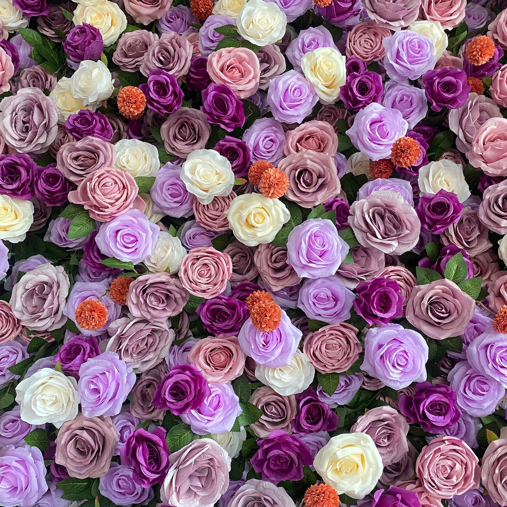 Purple silk rose flower wall backdrop for wedding events parties