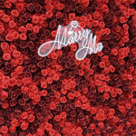 Aliflowers 5D Red Peony Rose Roll Up Curtain Cloth Flower Wall ALFWL164