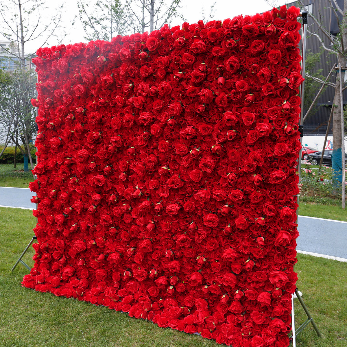 Aliflowers Red Rose 3D Wedding Flower decor Wall Prop ALFWL061 - Ali Flowers