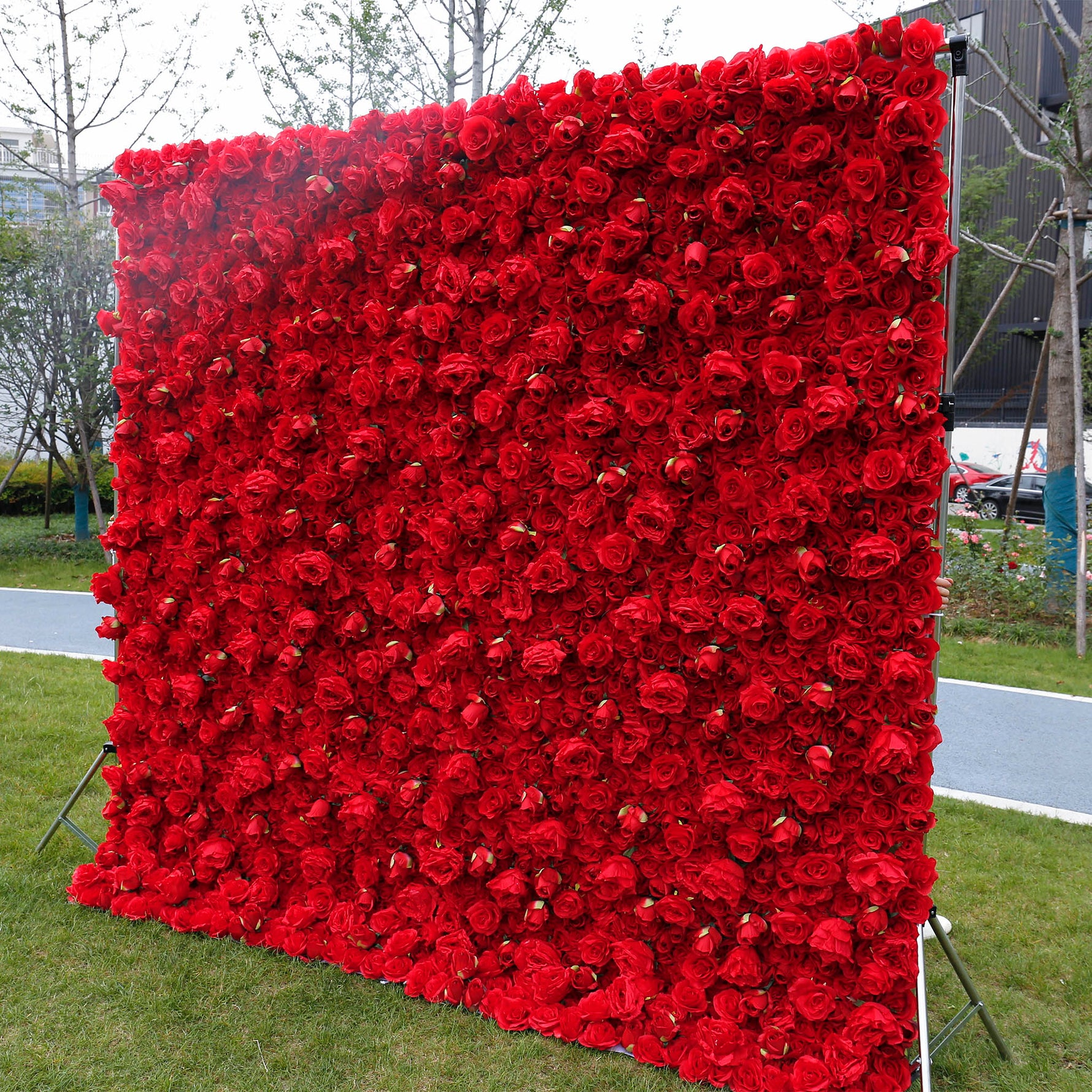 Aliflowers Red Rose 3D Wedding Flower decor Wall Prop ALFWL061 - Ali Flowers