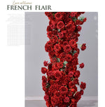 Aliflowers Pure Red Rose Outdoor Wedding Stage Backdrop Flower Stand Floral Arrangment For Arch Frame ALFAD012 - Ali Flowers