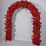 Aliflowers Pure Red Rose Outdoor Wedding Stage Backdrop Flower Stand Floral Arrangment For Arch Frame ALFAD012 - Ali Flowers
