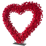 Aliflowers Pure Red Rose Heart Arch for Wedding Stage & Party Backdrop ALFAH013