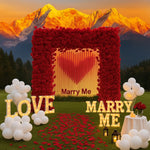 Aliflowers 5D Red Rose Fabric Floral Arch Backdrop for Wedding & Party Decoration GM009