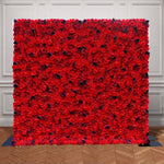 Aliflowers 3D Red Rose with Black Dot Embellish Floral Wall ALFWL080 - Ali Flowers