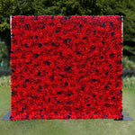Aliflowers 3D Red Rose with Black Dot Embellish Floral Wall ALFWL080 - Ali Flowers