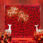 Aliflowers 3D Red Rose with Black Dot Embellish Floral Wall ALFWL080 - Ali Flowers