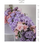 Aliflowers 5D Retro Rose Hydrange Gardenia Wedding Table Runner for Party Events Prop ALFRW008 - Ali Flowers