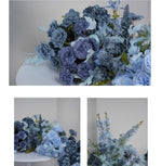 Aliflowers 5D Retro Rose Hydrange Gardenia Wedding Table Runner for Party Events Prop ALFRW008 - Ali Flowers