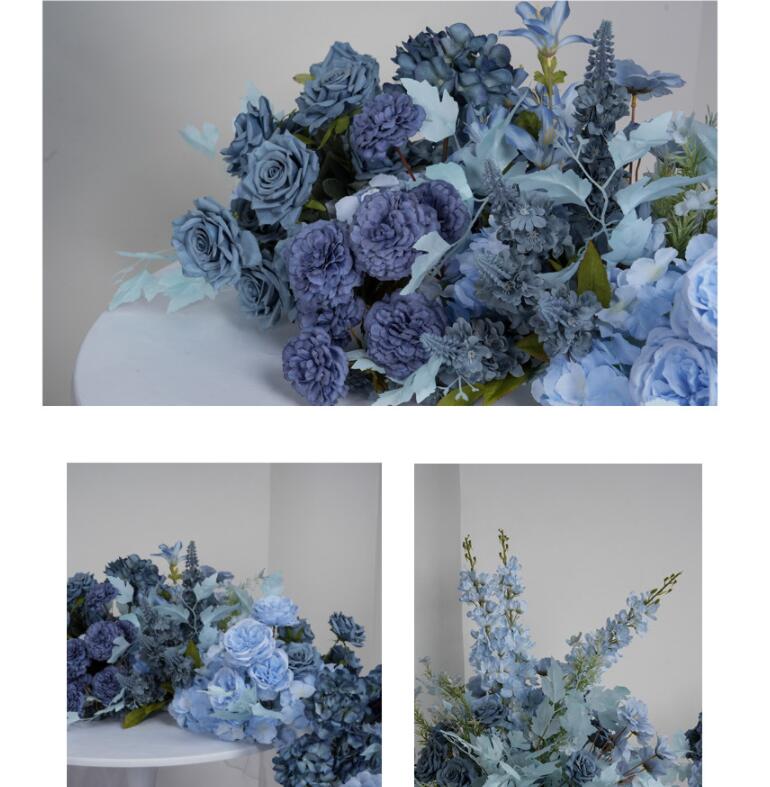 Aliflowers 5D Retro Rose Hydrange Gardenia Wedding Table Runner for Party Events Prop ALFRW008 - Ali Flowers