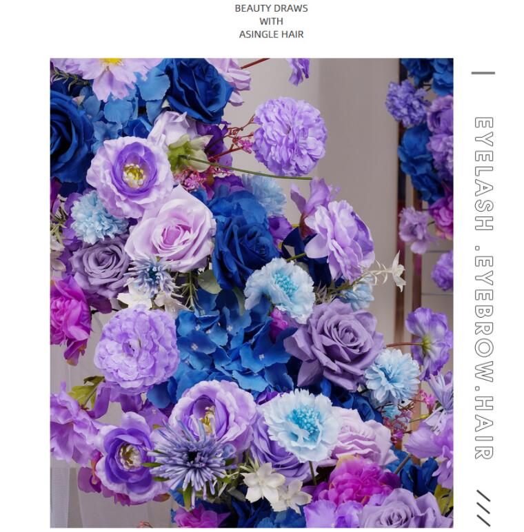 Aliflowers 5D Retro Rose Hydrange Gardenia Wedding Table Runner for Party Events Prop ALFRW008 - Ali Flowers