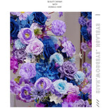 Aliflowers 5D Retro Rose Hydrange Gardenia Wedding Table Runner for Party Events Prop ALFRW008 - Ali Flowers