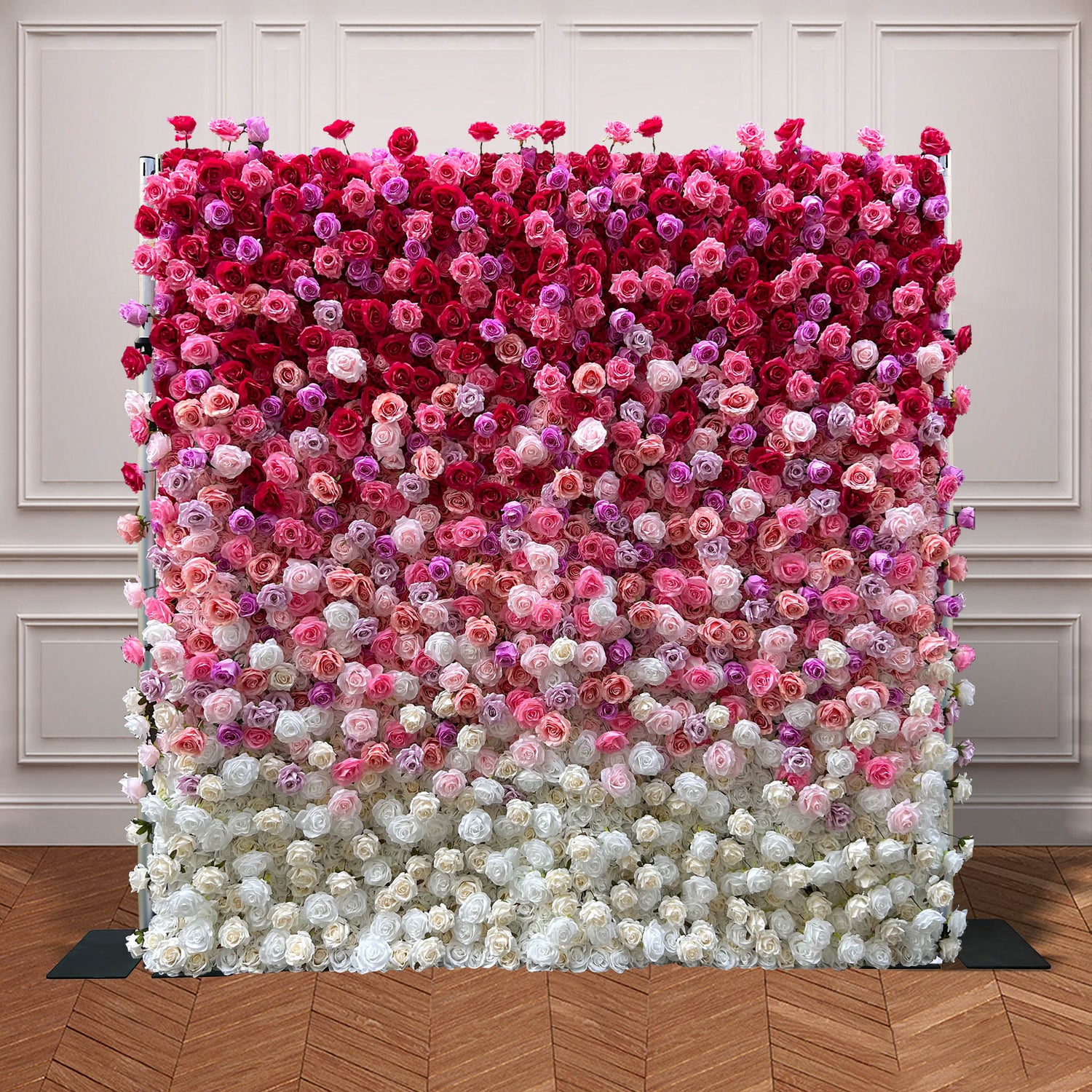 Aliflowers Gradient Rose Flower Wall for Events & Photo Booth Backdrop ALFWL115 - Ali Flowers