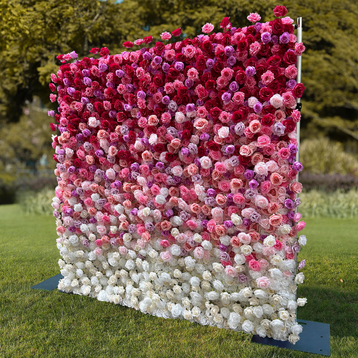 Aliflowers Gradient Rose Flower Wall for Events & Photo Booth Backdrop ALFWL115 - Ali Flowers