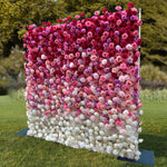 Aliflowers Gradient Rose Flower Wall for Events & Photo Booth Backdrop ALFWL115 - Ali Flowers