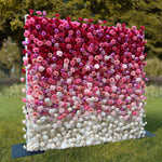 Aliflowers Gradient Rose Flower Wall for Events & Photo Booth Backdrop ALFWL115 - Ali Flowers