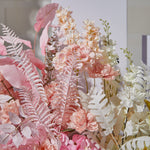 Pink Rose Flower Row Horn Arch