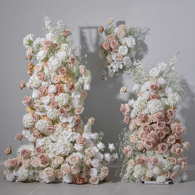 Aliflowers Silk Rose Wedding Background Arch KT Board Decoration Flower Arrangement ALFKT010