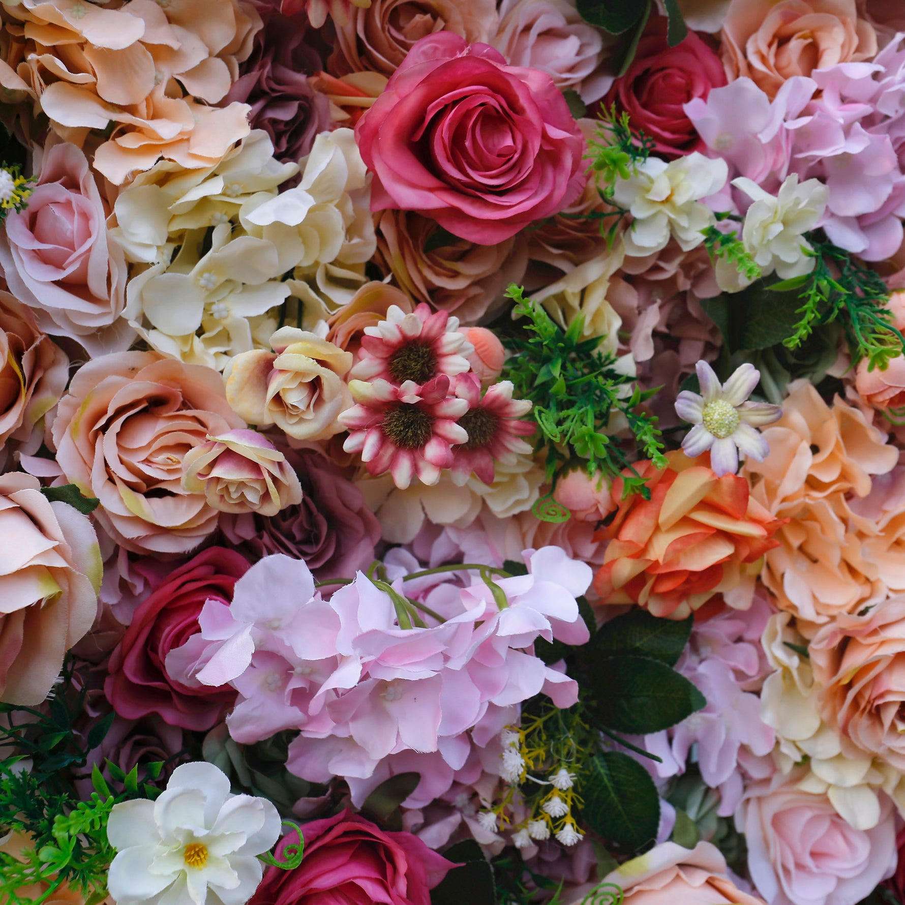 Aliflowers Rustic Style Rose Chrysanthemum Floral Wall ALFWL063 - Ali Flowers