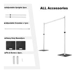 6-10ft Adjustable Wedding Event Decoration Supplies Pipe and Drape Backdrop Flower Wall Frame Stand - Ali Flowers