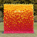 Aliflowers 5D Gradient Rose Orange to Red Sunset Flower Walls ALFWL121 - Ali Flowers