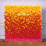 Aliflowers 5D Gradient Rose Orange to Red Sunset Flower Walls ALFWL121 - Ali Flowers
