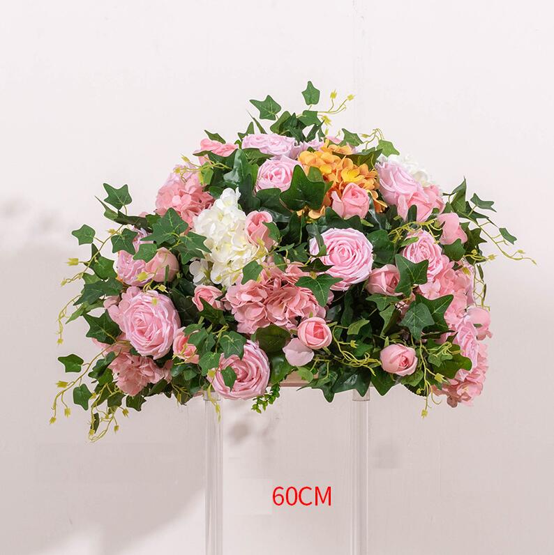 Ali Flowers Pink Handmade Wedding Silk Flower Ball Centerpieces for Table Decor ALFBL003 - Ali Flowers