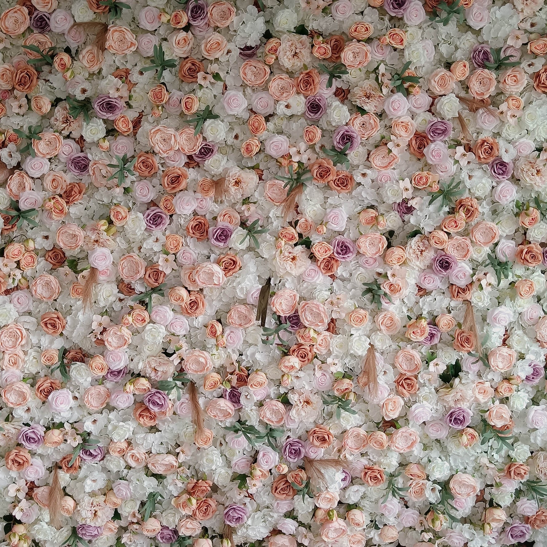 Aliflowers 5D Vintage Rose Gold & Lavender Flower Wall Wedding Party Backdrop